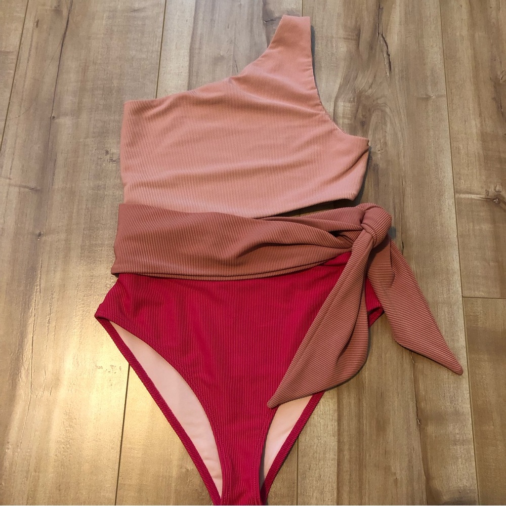 NEW Beach Riot Rouge Colorblock Carlie One Piece - Picture 3 of 5